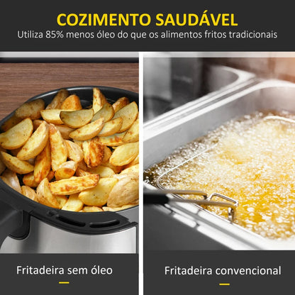 Fritadeira a Vapor com 8 Programas - 6,5L -1700W - AirFryer