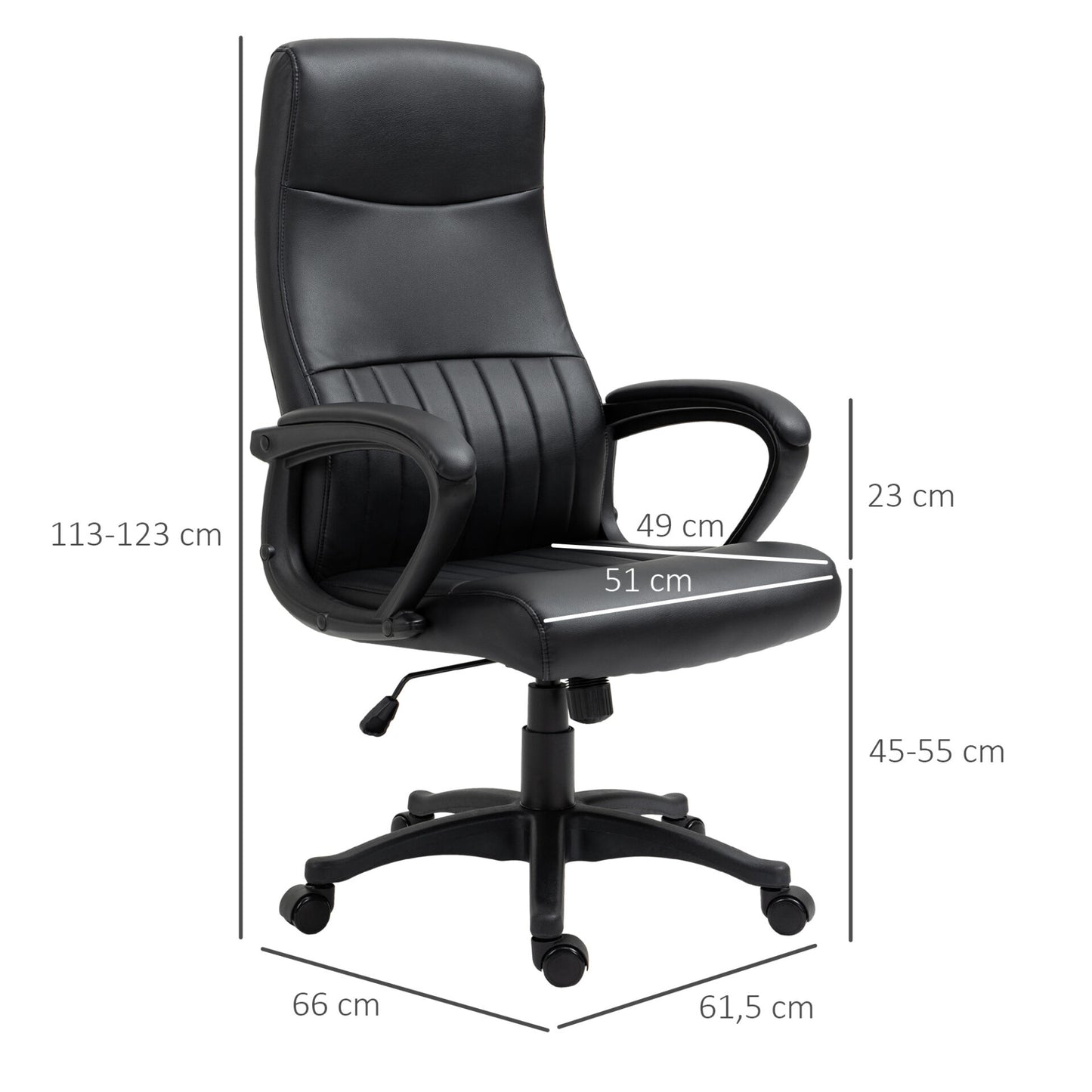 Cadeira Liko Ergonômica com Altura Ajustável - Preto - Design Retro - Leva-Me Contigo - Móveis & Decoração