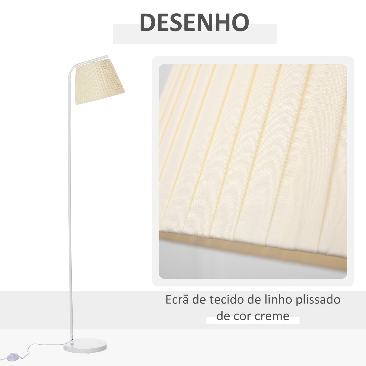 Candeeiro de Pé Pliss - Design Nórdico - Leva-Me Contigo - Móveis & Decoração