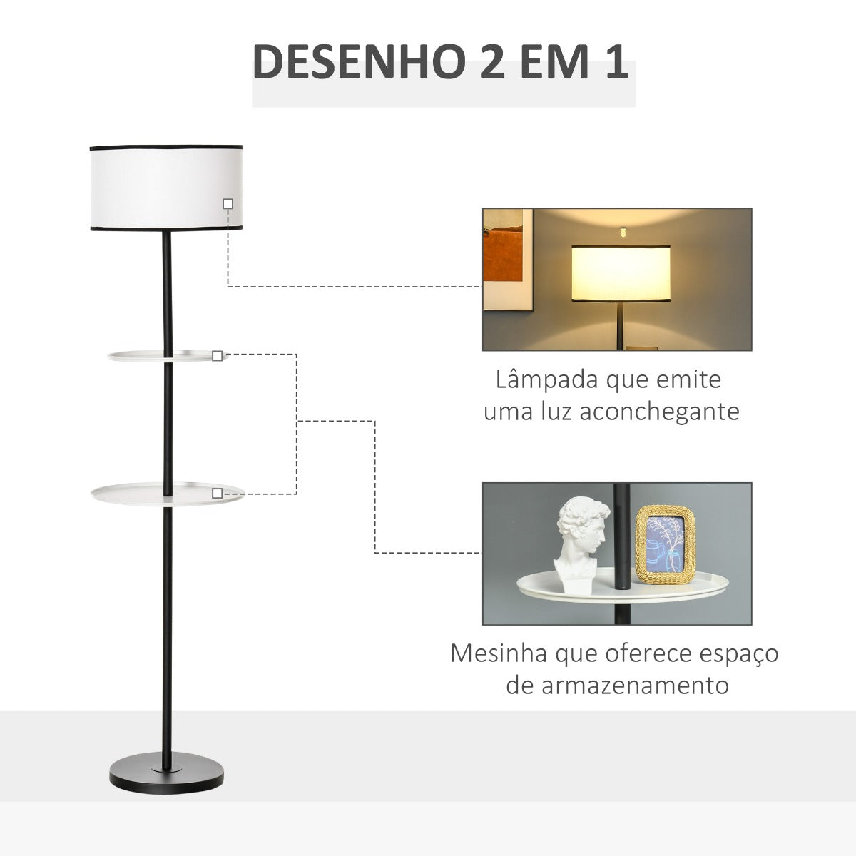 Candeeiro de Pé Juves - Design Nórdico - Leva-Me Contigo - Móveis & Decoração