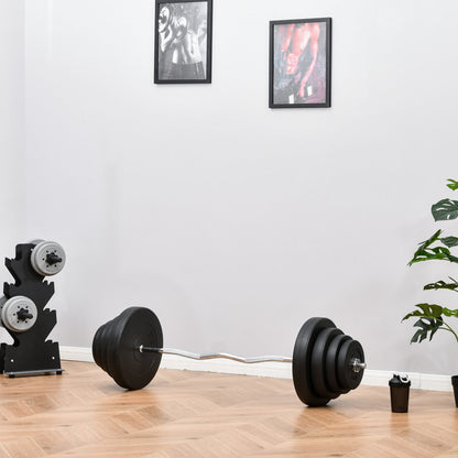 Barra de Pesos Curvada com 8 Discos de Peso de 75kg no Total - HomeGym - Leva-Me Contigo - Móveis & Decoração