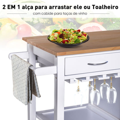 Carrinho de Cozinha Kiran - Design Moderno - Leva-Me Contigo - Móveis & Decoração