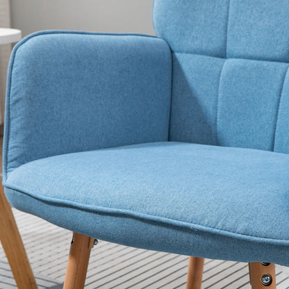 Poltrona WingBack Tufo - Azul - Design Nórdico - Leva-Me Contigo - Móveis & Decoração