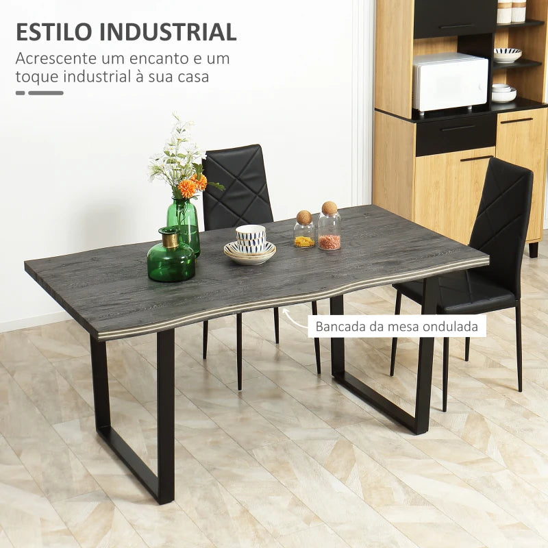 Mesa de Jantar Roberto - 160cm - Design Industrial