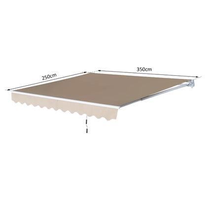 Toldo Dobrável com Manivela - 3,5x2,5m - Creme