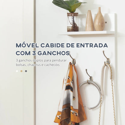 Conjunto de Entrada Tati - Cabide, Espelho, Sapateira e Banco - Design Moderno