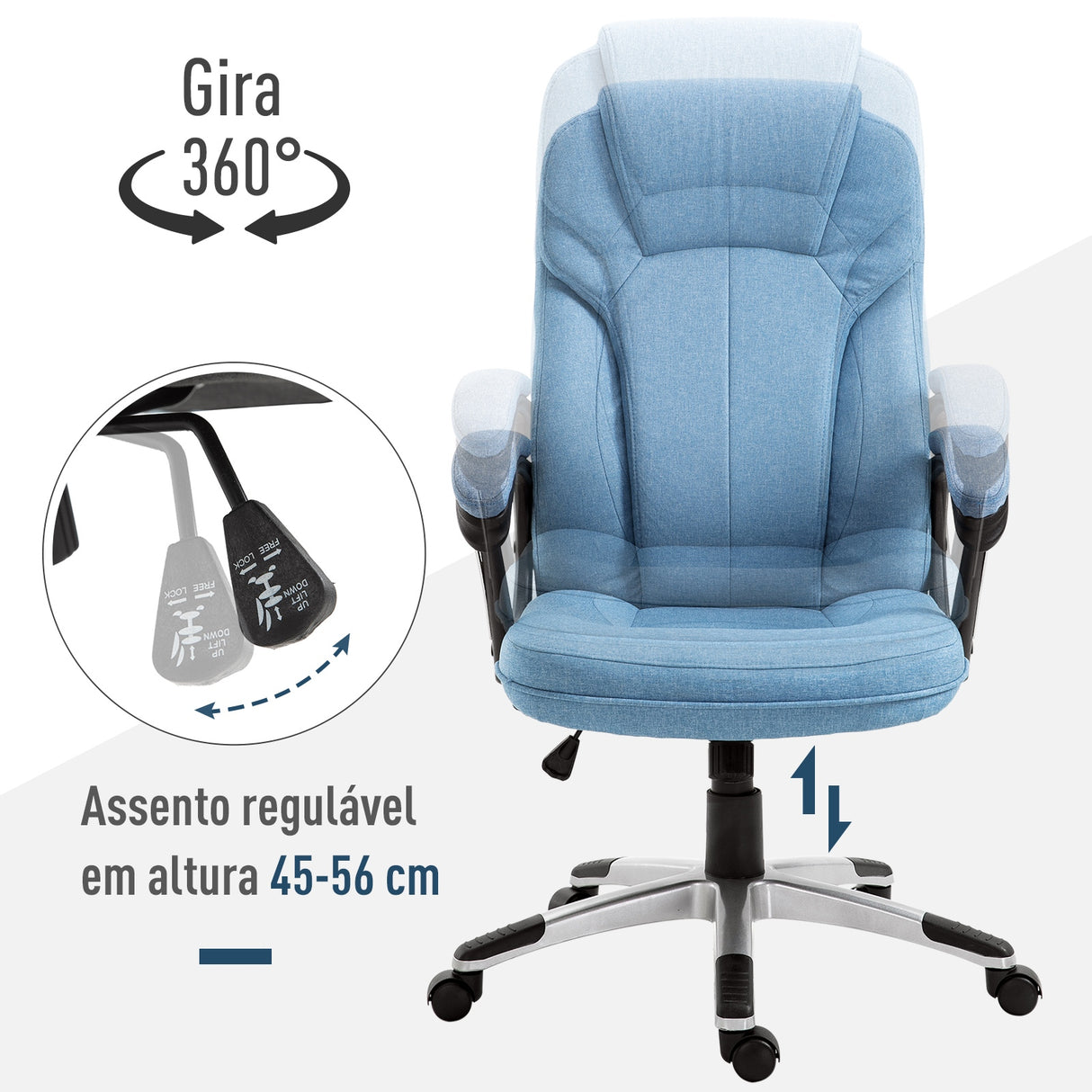 Cadeira de Escritório Ergonômica - Design Moderno - Leva-Me Contigo - Móveis & Decoração