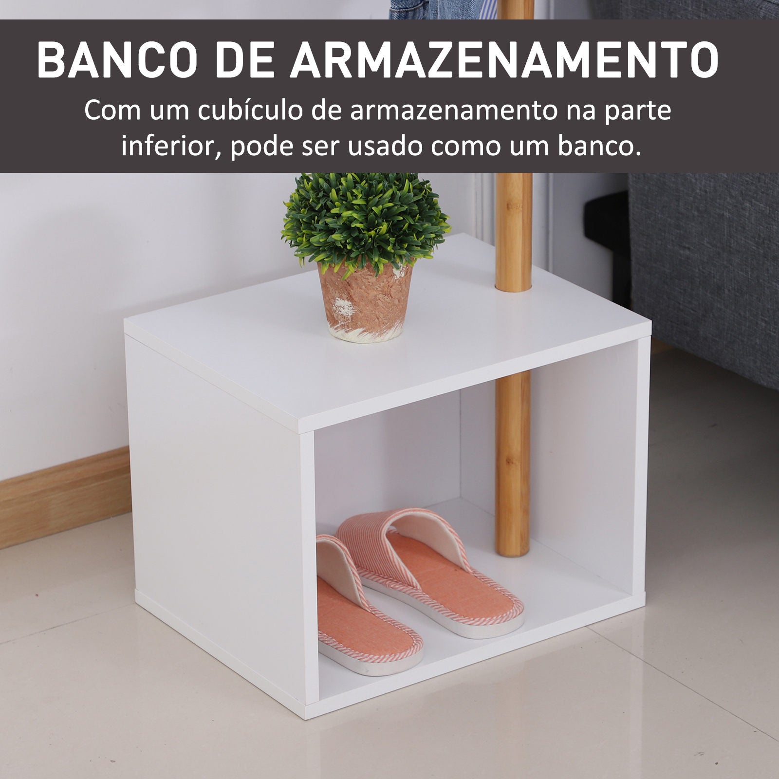 Cabide Charf em Bambu - Design Natura - Leva-Me Contigo - Móveis & Decoração