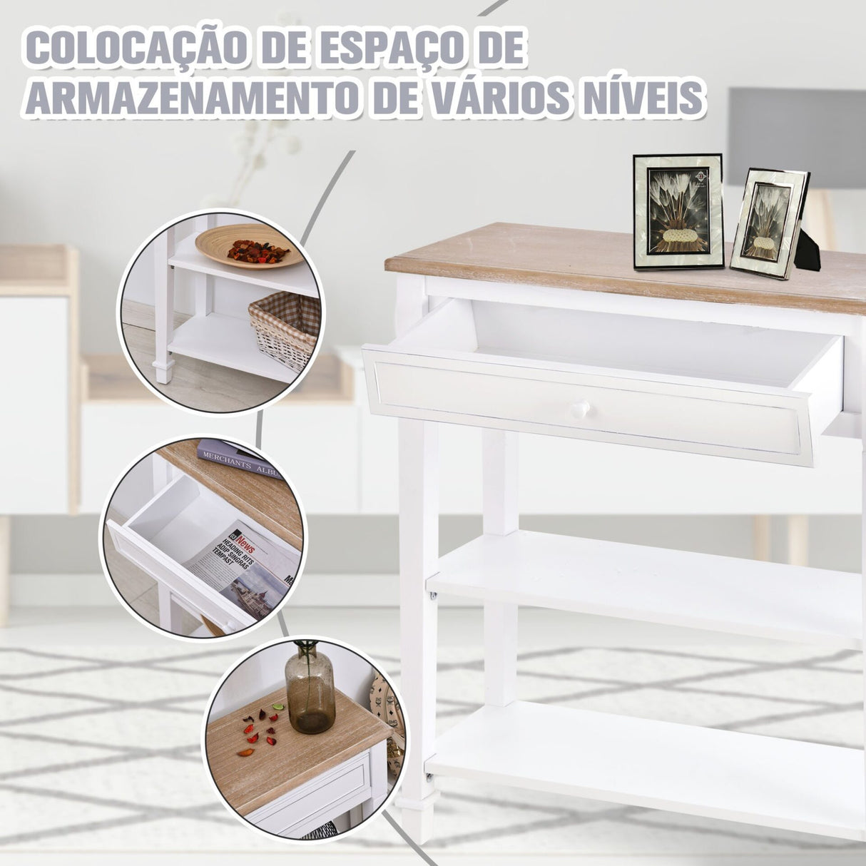 Consola de Entrada Luris - Design Retro - Leva-Me Contigo - Móveis & Decoração