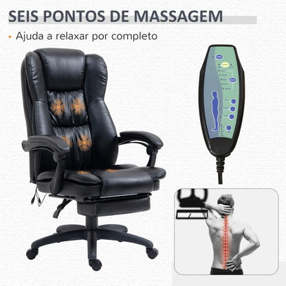 Cadeira Master com Altura Ajustável e 6 Pontos de Massagem Automáticos - Design Contemporâneo - Leva-Me Contigo - Móveis & Decoração