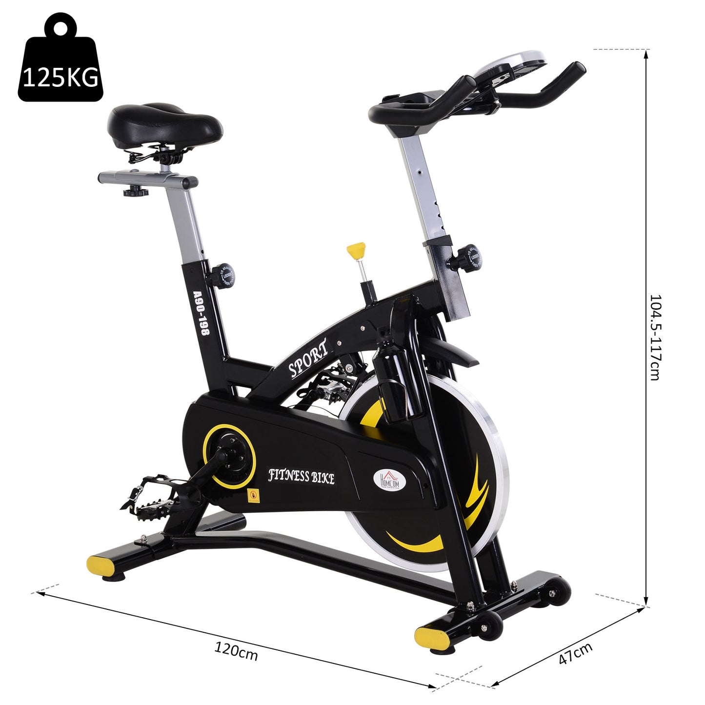 Bicicleta Estática Spinning - Volante 10kg - Leva-Me Contigo - Móveis & Decoração