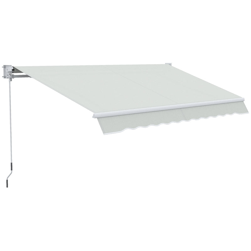 Toldo de Parede Retrátil com Manivela - 200x295 cm - Creme