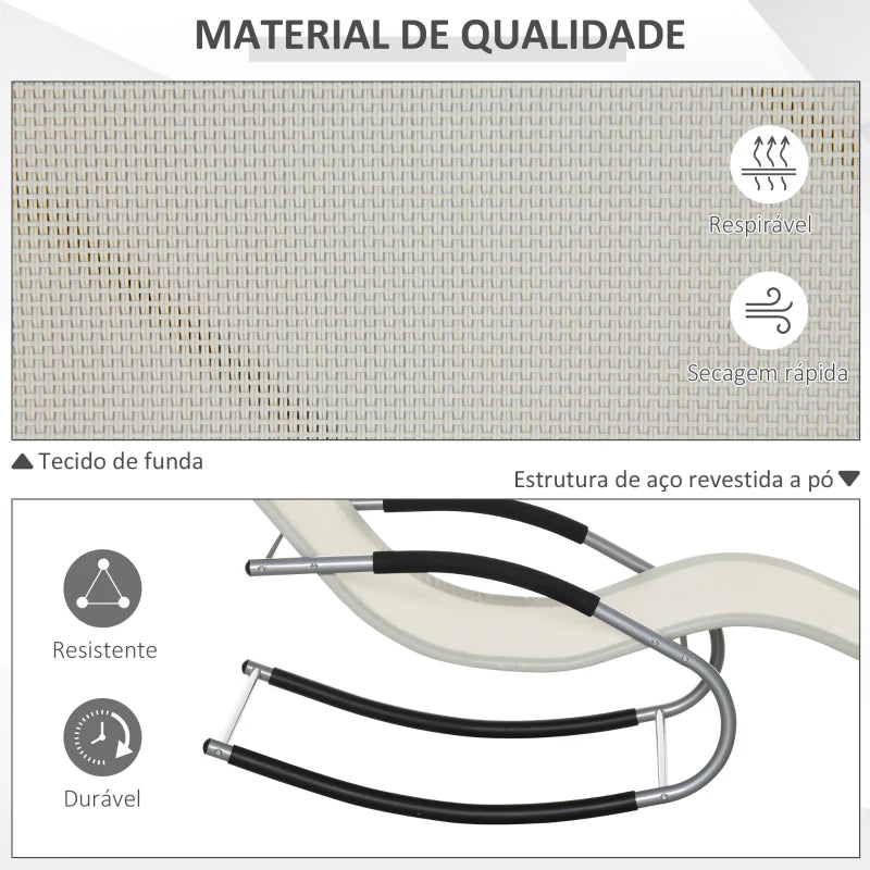 Espreguiçadeira Mara - Bege - Design Moderno