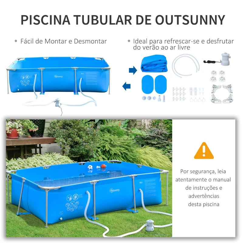 Piscina Retangular com 3600L - 291x190x75cm