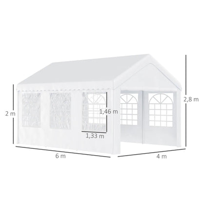 Tenda de Jardim com Janelas em Aço - 4x6m