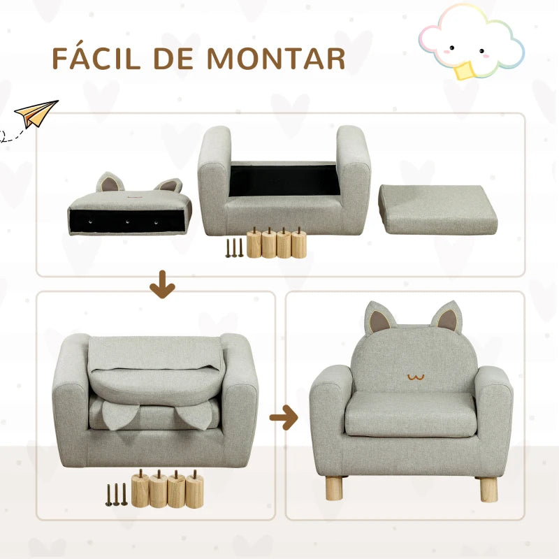 Poltrona Infantil Rabbit - Design Moderno