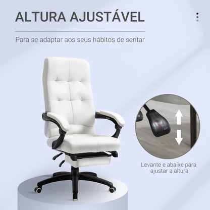 Cadeira Queen Ergonómica com Inclinação e Altura Ajustável - Design Moderno