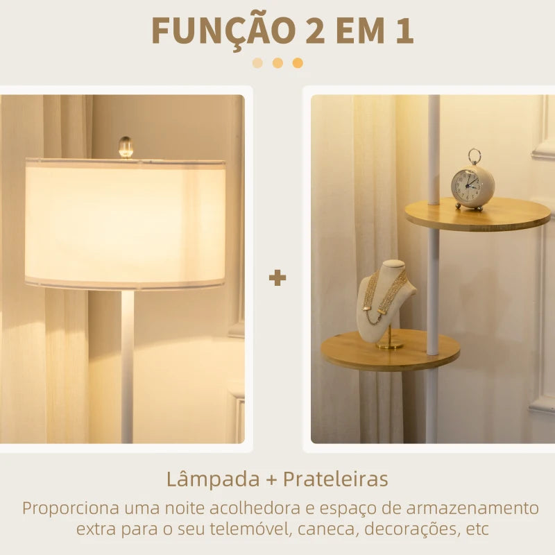 Candeeiro de Pé Halid em Bambu - Design Nórdico