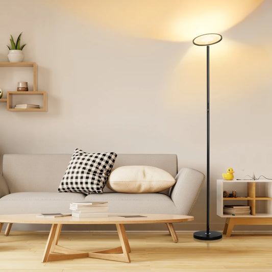 Candeeiro de Pé LED com Wi-Fi e Assistente Google - Design Moderno