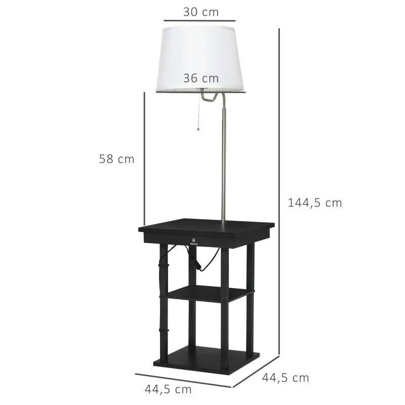 Candeeiro de Pé Navarra com Mesinha - Design Moderno