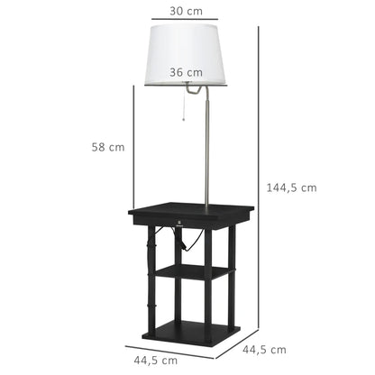 Candeeiro de Pé Navarra com Mesinha - Design Moderno