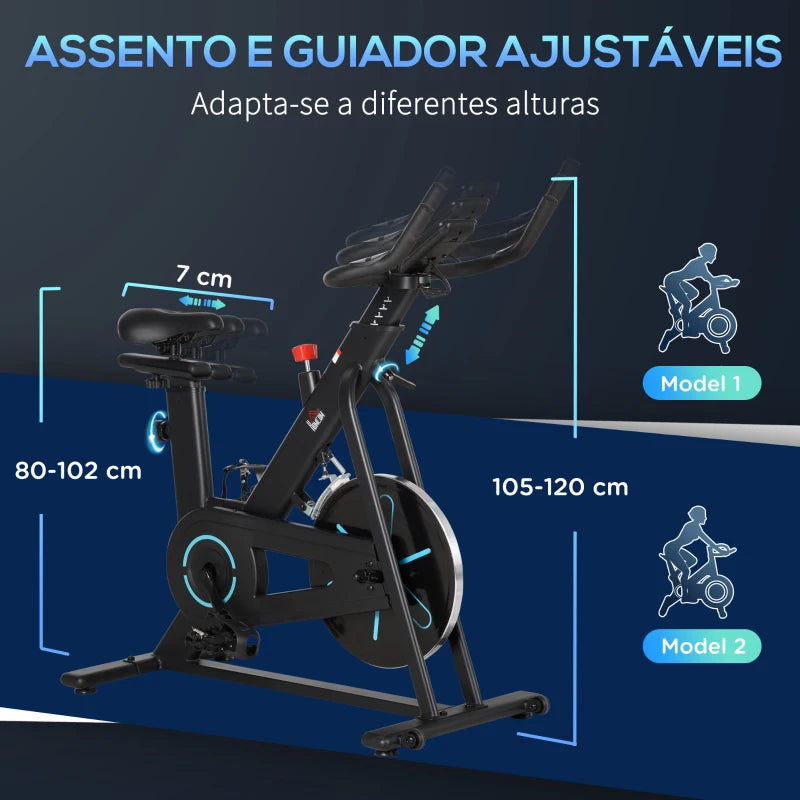 Bicicleta Estática com Volante de 6,5kg