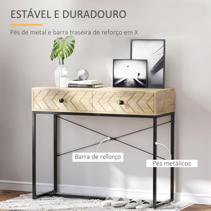 Consola de Entrada Prana de 2 Gavetas - Design Retro - Leva-Me Contigo - Móveis & Decoração