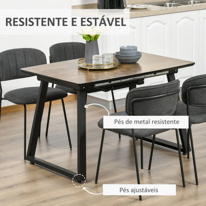 Mesa de Jantar Extensivel Salvatore - 120-160cm - Design Industrial