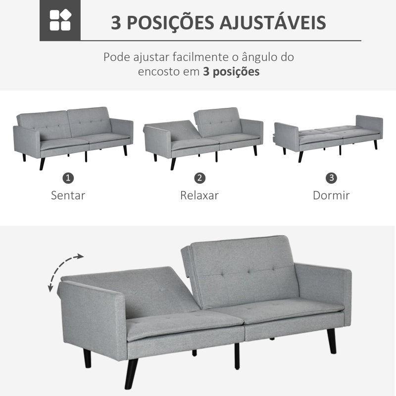 Sofá-Cama Mary - Cinzento - Design Nórdico - Leva-Me Contigo - Móveis & Decoração