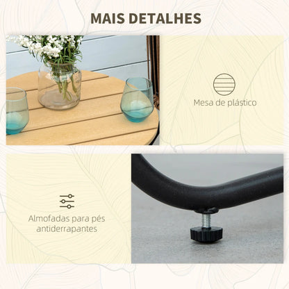 Conjunto de Jardim Távora - 2 Poltronas e 1 Mesa - Design Natura