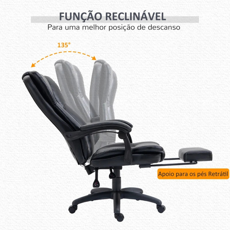 Cadeira Master com Altura Ajustável e 6 Pontos de Massagem Automáticos - Design Contemporâneo - Leva-Me Contigo - Móveis & Decoração