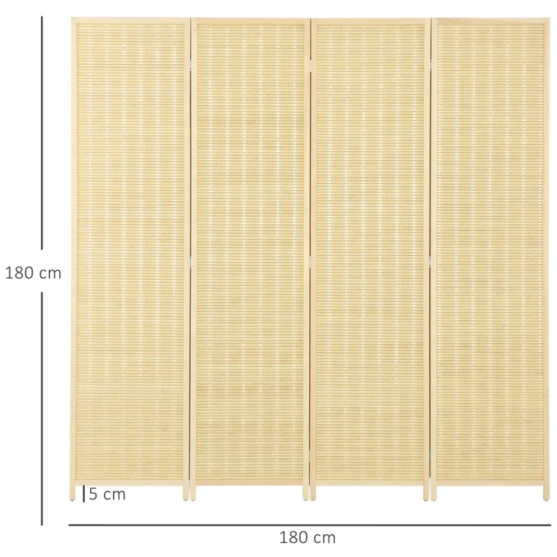 Biombo Abe em Bambú e Fio de Algodão - Design Natura