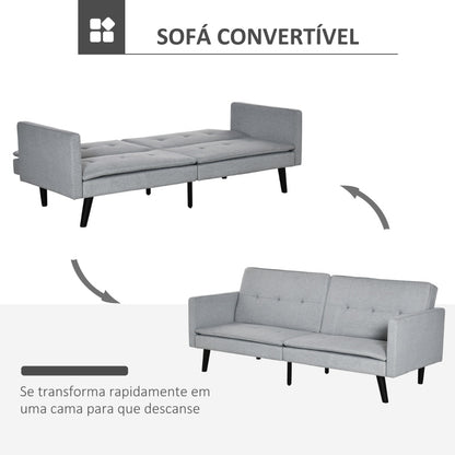 Sofá-Cama Mary - Cinzento - Design Nórdico - Leva-Me Contigo - Móveis & Decoração