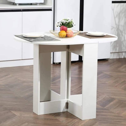 Mesa de Jantar Dobrável - Branco - Design Minimalista - Leva-Me Contigo - Móveis & Decoração