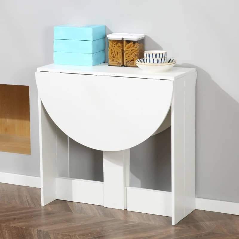 Mesa de Jantar Dobrável - Branco - Design Minimalista - Leva-Me Contigo - Móveis & Decoração