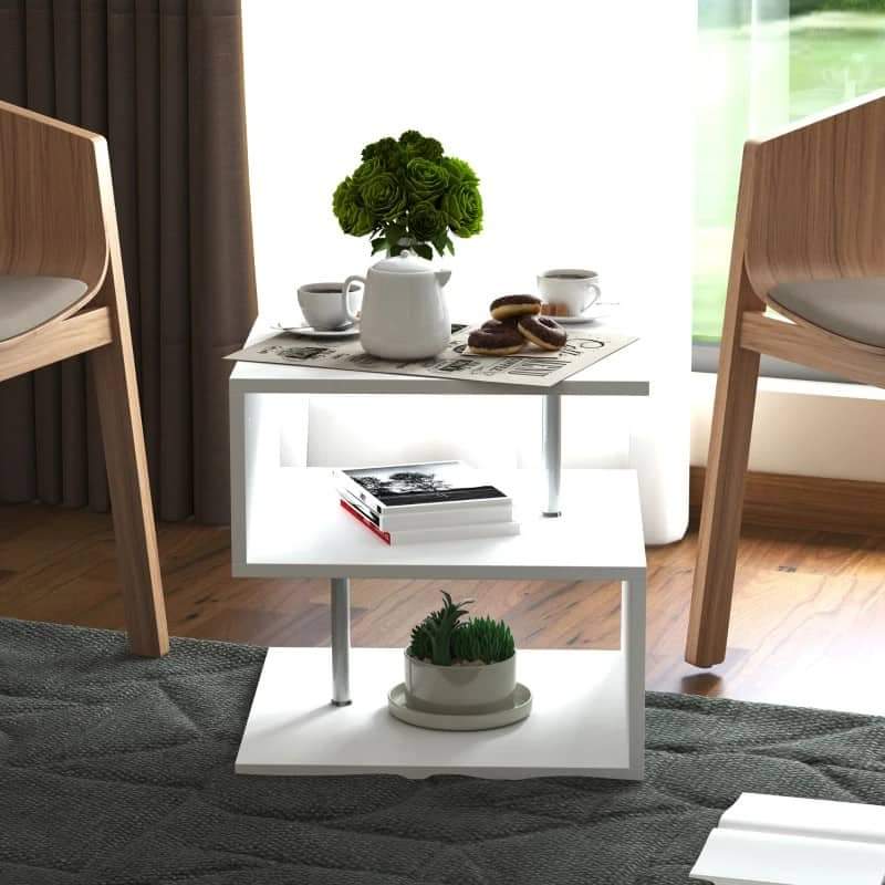 Mesa de Apoio Pietro - Branca - Design Moderno - Leva-Me Contigo - Móveis & Decoração