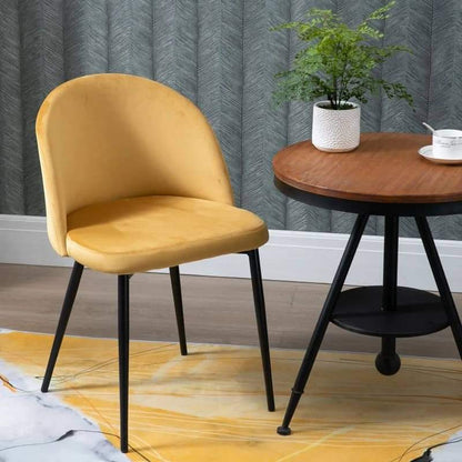 Conjunto de 2 Cadeiras Lenna - Amarelo - Design Contemporâneo - Leva-Me Contigo - Móveis & Decoração