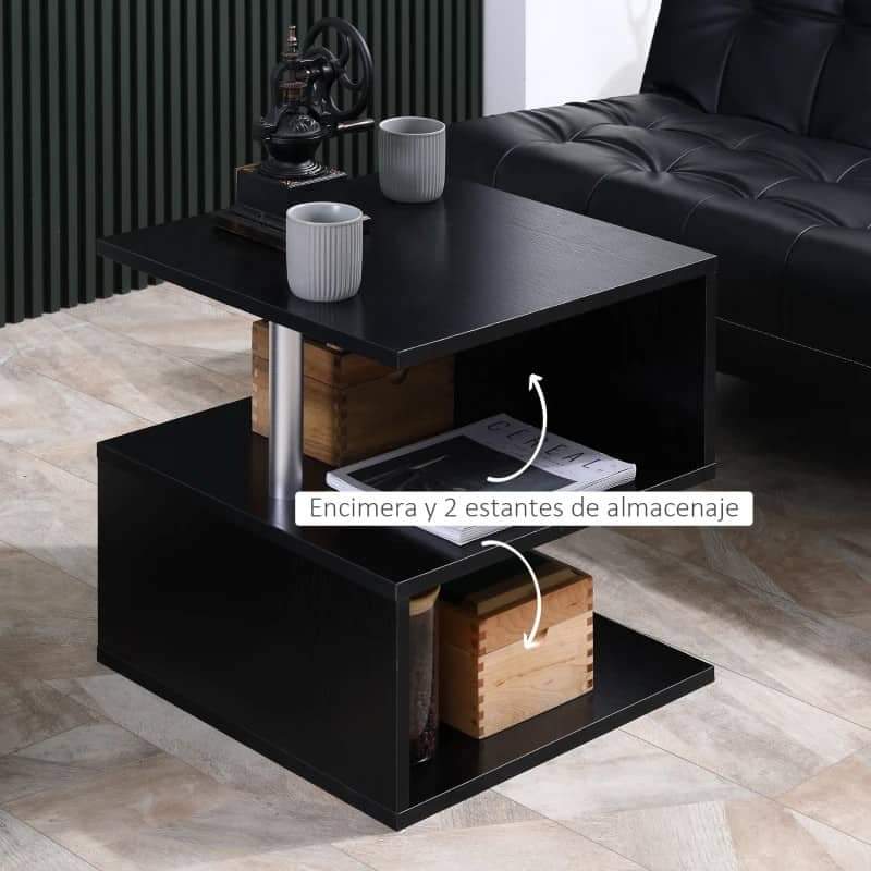 Mesa de Apoio Pietro - Preto - Design Moderno - Leva-Me Contigo - Móveis & Decoração