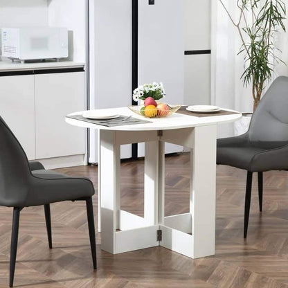 Mesa de Jantar Dobrável - Branco - Design Minimalista - Leva-Me Contigo - Móveis & Decoração