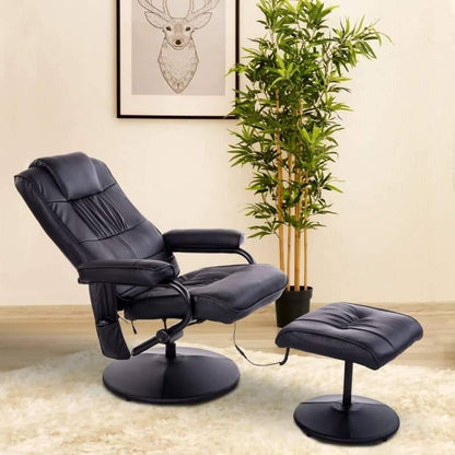 Poltrona Katy com 10 Pontos de Massagens e Reclinável – Preto - Design Nórdico - Leva-Me Contigo - Móveis & Decoração