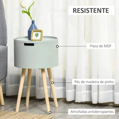 Mesa de Apoio Tamp - Verde - Design Nórdico - Leva-Me Contigo - Móveis & Decoração