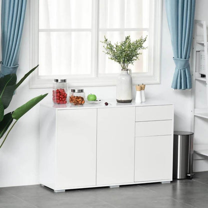 Aparador Mandy de 117 cm - Branco Brilhante - Design Moderno