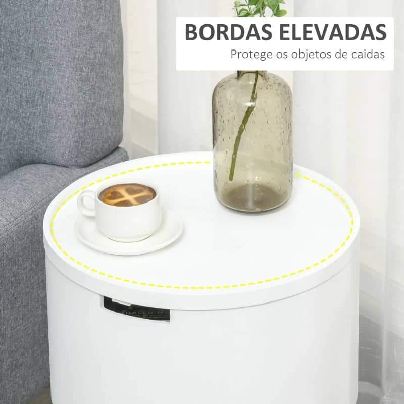 Mesa de Apoio Tamp – Branco – Design Nórdico - Leva-Me Contigo - Móveis & Decoração