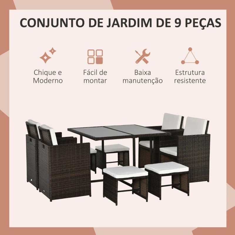 Conjunto de Refeição Albufeira em Vime - Design Natura