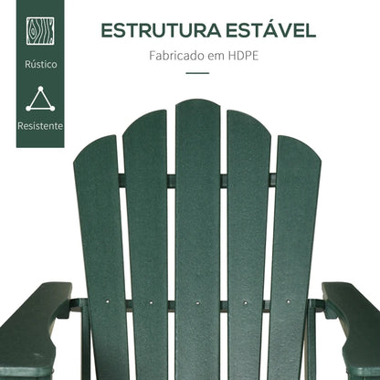 Cadeira Adirondack com Apoio de Pés - Design Rústico