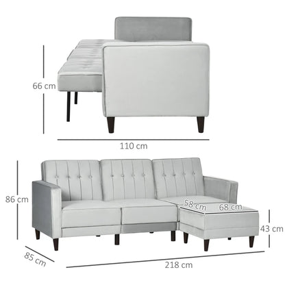 Sofá Cama Chaise Longue Rover com Encosto Ajustável - Design Moderno