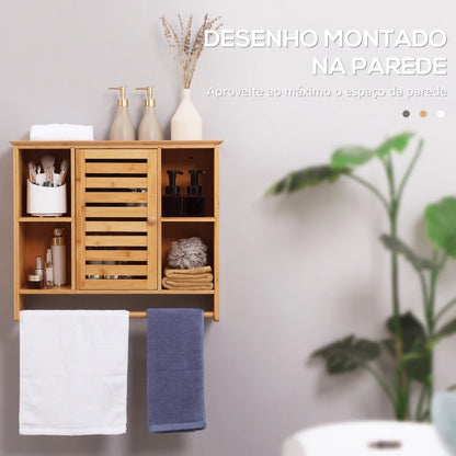 Armário de Parede Liner em Bambú de Casa de Banho - Design Natura