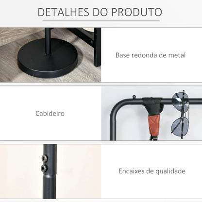 Conjunto Promise - Cabide Ajustável, Sapateira e Banco - Design Industrial