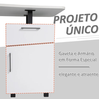 Secretária Koala - Branco - Design Minimalista