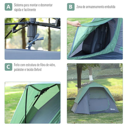 Tenda de Campismo para 2-3 Pessoas - 250x194x160cm